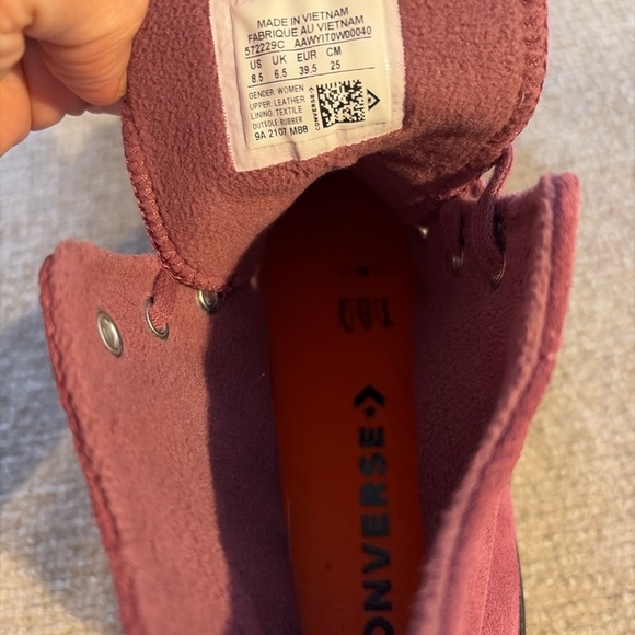 Converse Women's Maroon High-Top Sneakers - Picture 5 of 6